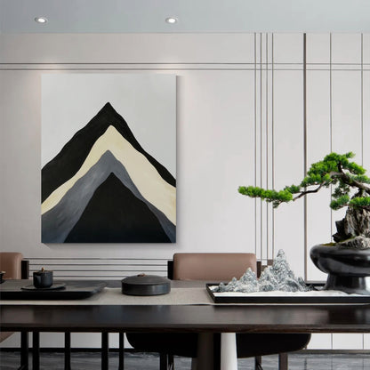 Modern minimalist wall art, hand-painted oil painting