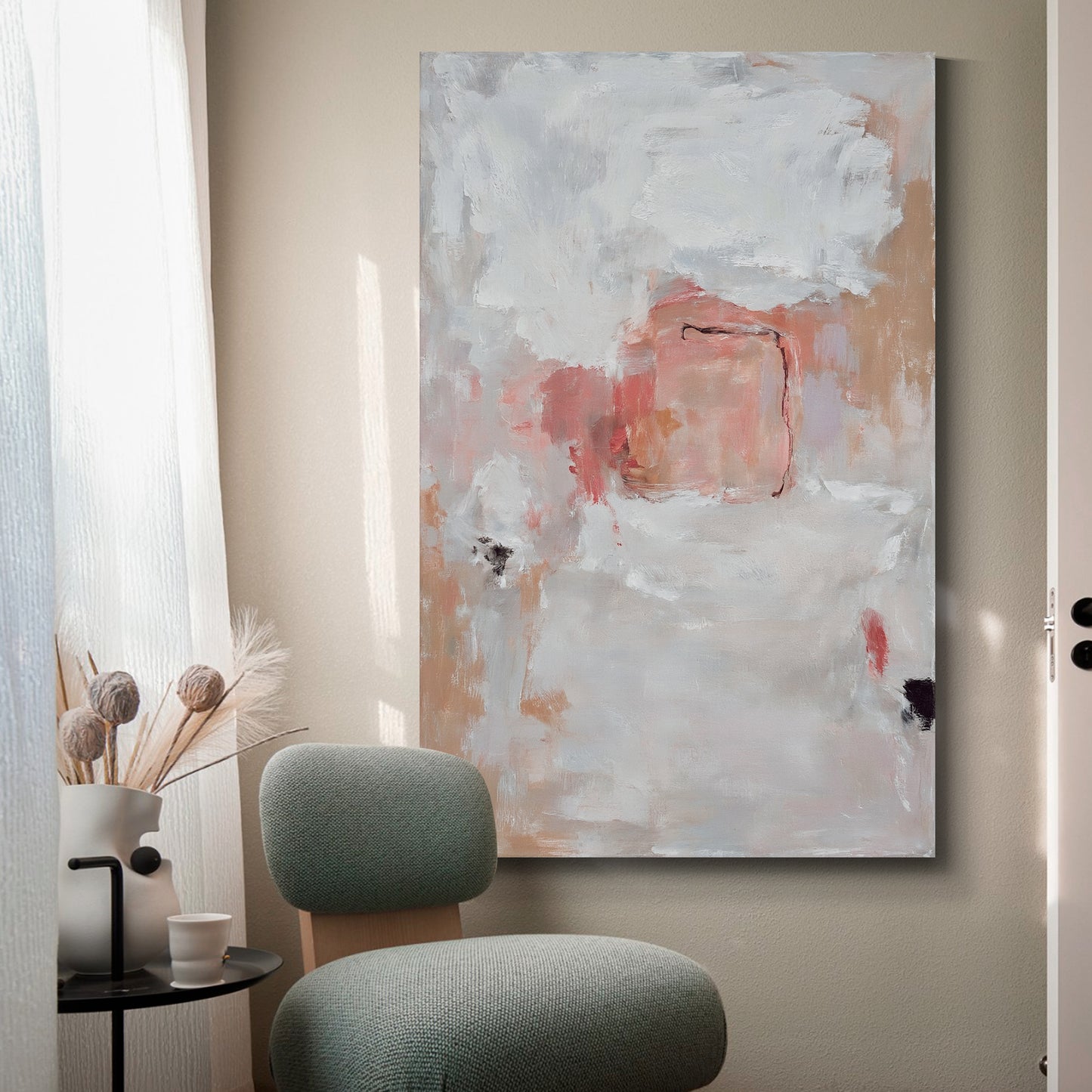 Modern abstract wall art, hand-painted oil painting