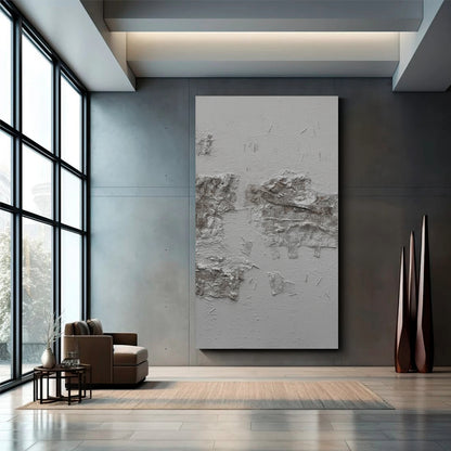 Grey+white wall art 2, hand-painted oil painting