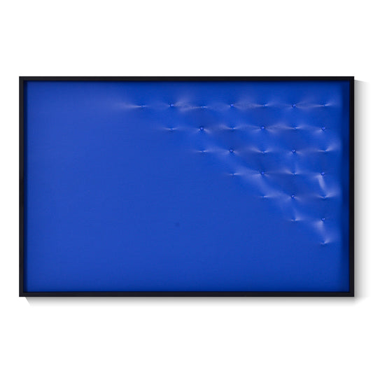 Blue leather physical painting