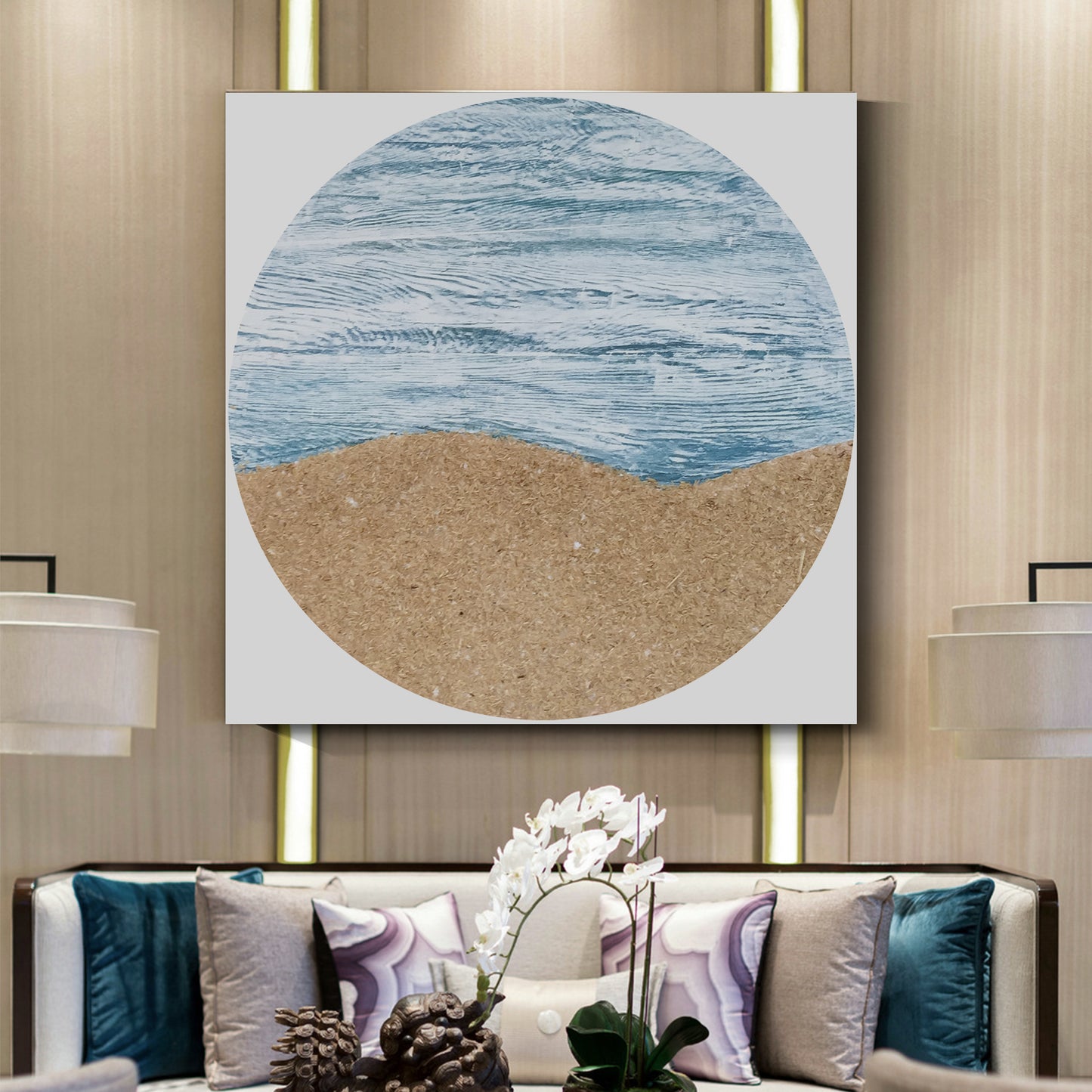Modern abstract wall art, hand-painted oil painting