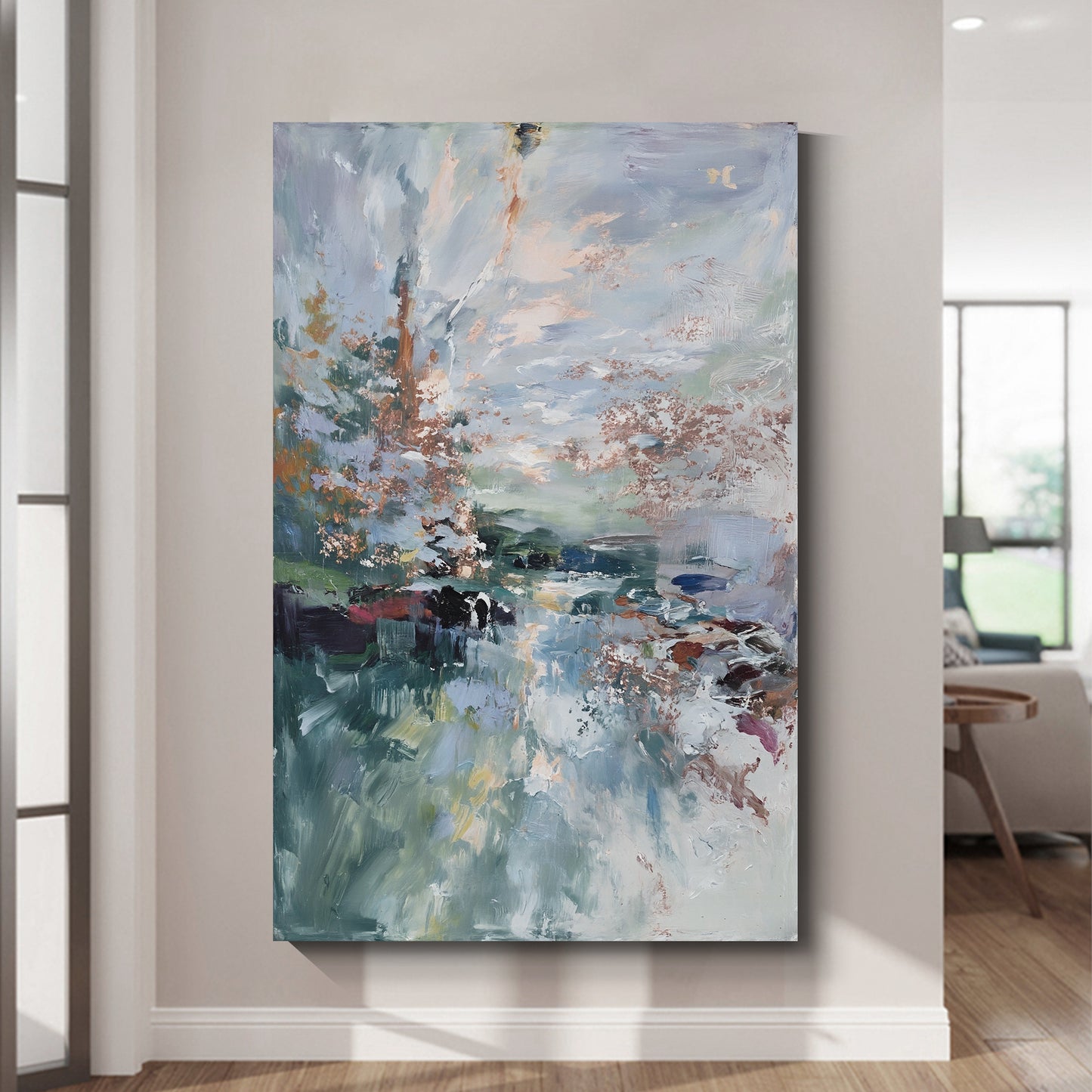 Modern abstract wall art, hand-painted oil painting