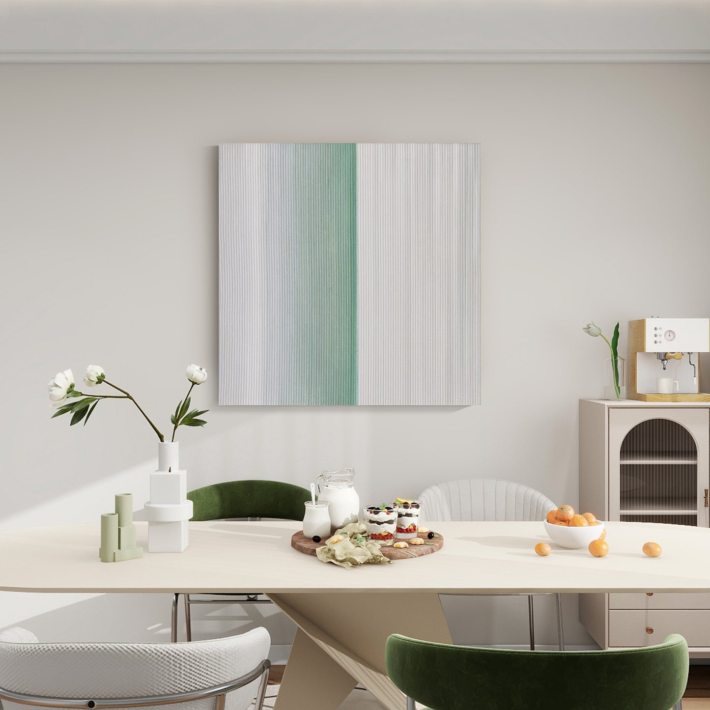Modern minimalist hand-painted oil painting