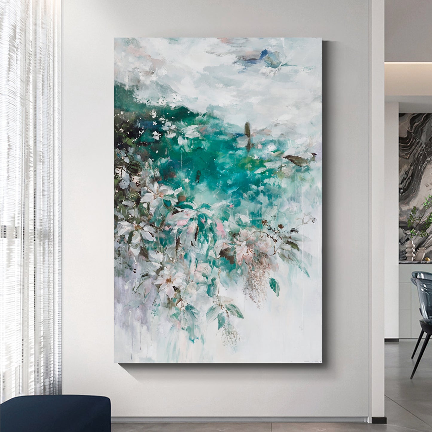 Modern abstract wall art, hand-painted oil painting