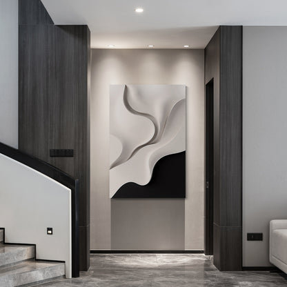 Beige and black Wall Sculptures, 3D Wood Wall Art, Minimalist Wall Hanging Home Decor