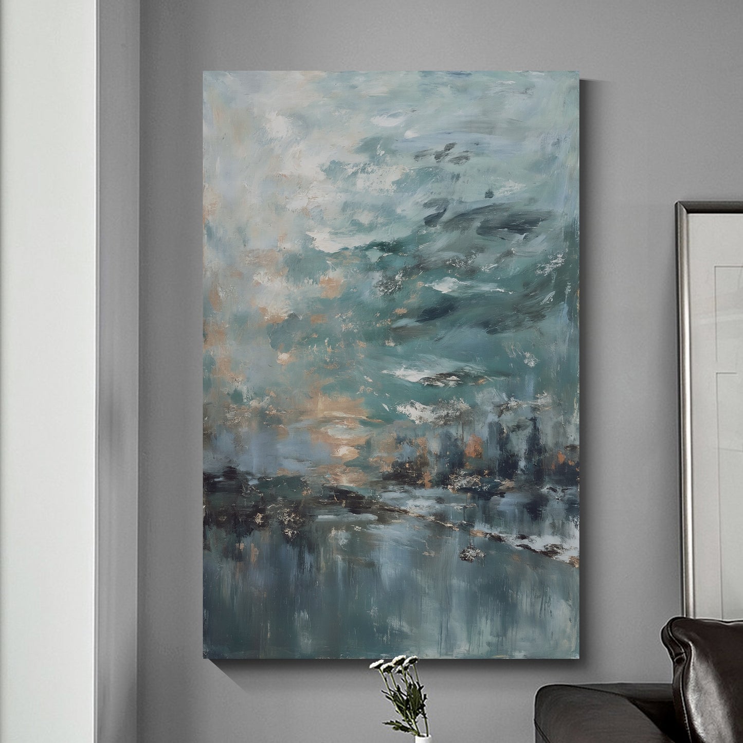 Modern abstract wall art, hand-painted oil painting