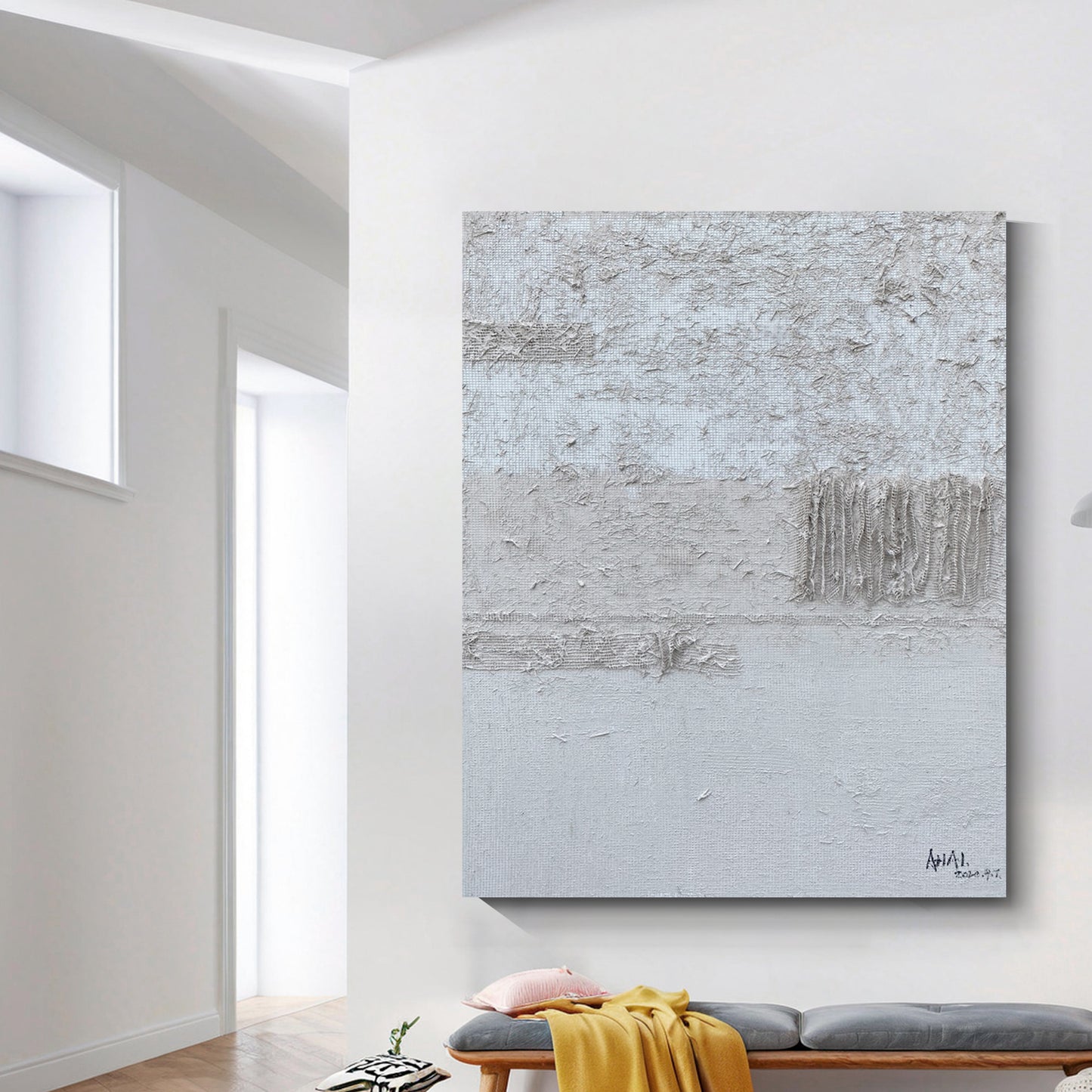 Modern abstract wall art, hand-painted oil painting