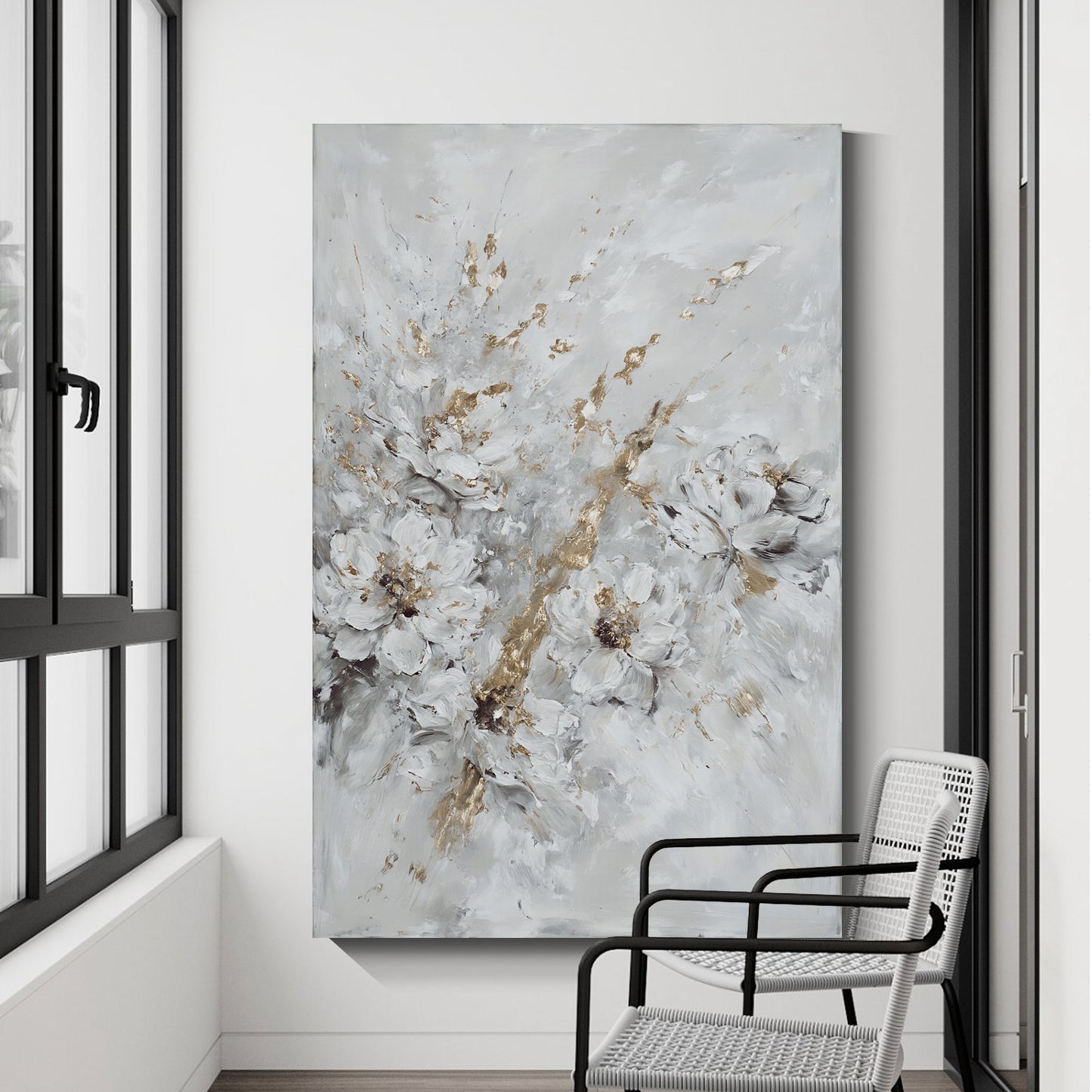 Modern abstract wall art, hand-painted oil painting