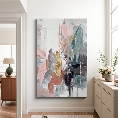 Modern abstract wall art, hand-painted oil painting
