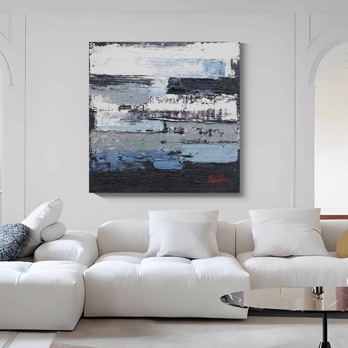 Modern abstract wall art, hand-painted oil painting
