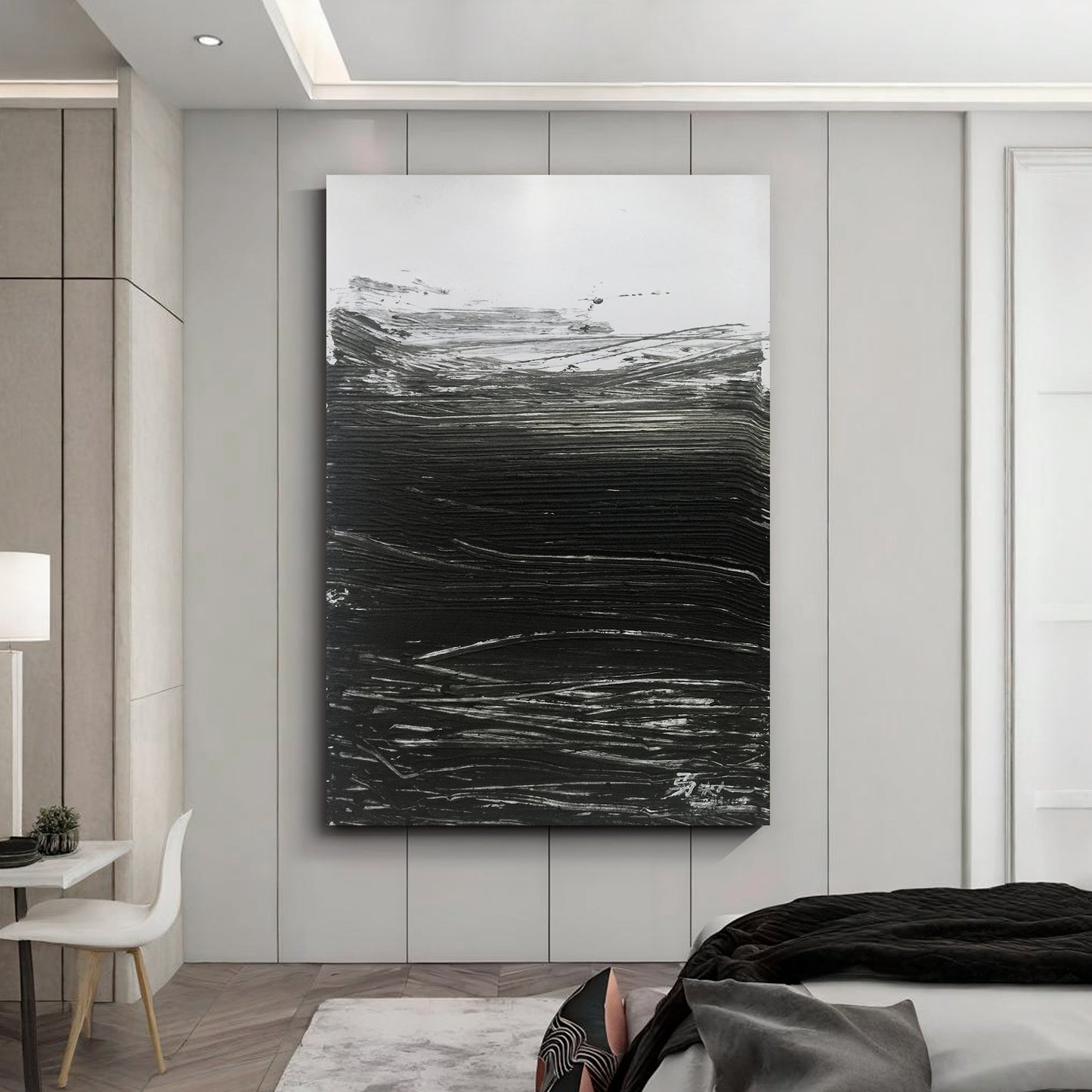 Modern abstract wall art, hand-painted oil painting