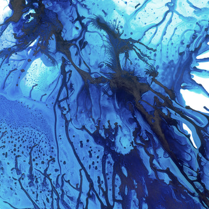 "Blue Rhythm" framed canvas prints