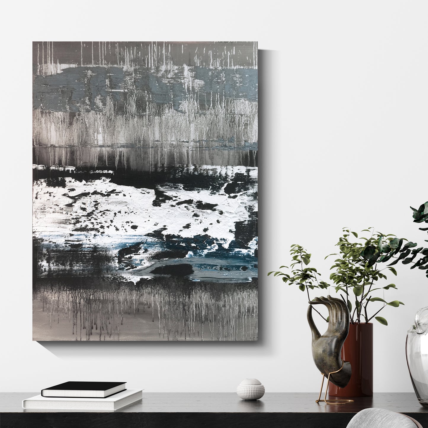 Modern abstract wall art, hand-painted oil painting