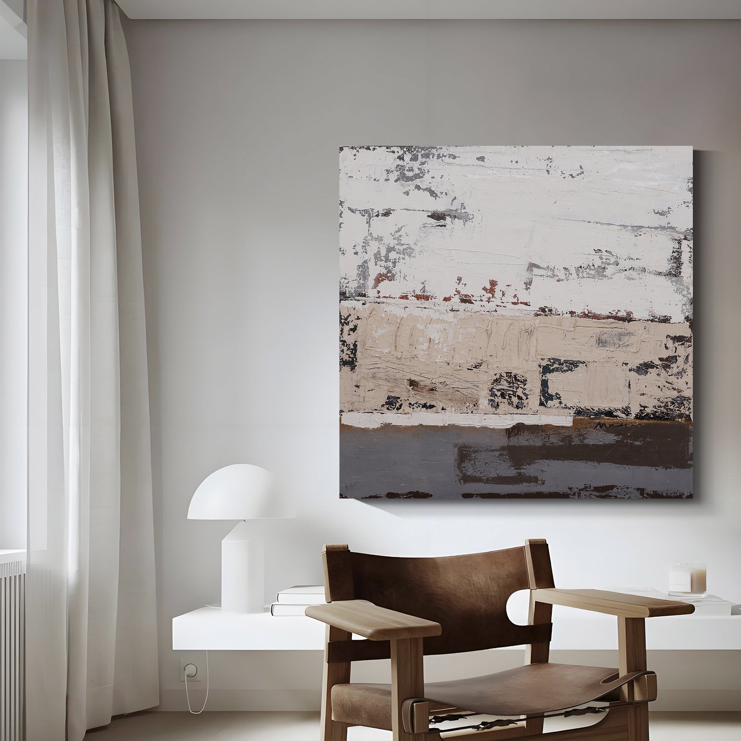 Modern abstract wall art, hand-painted oil painting