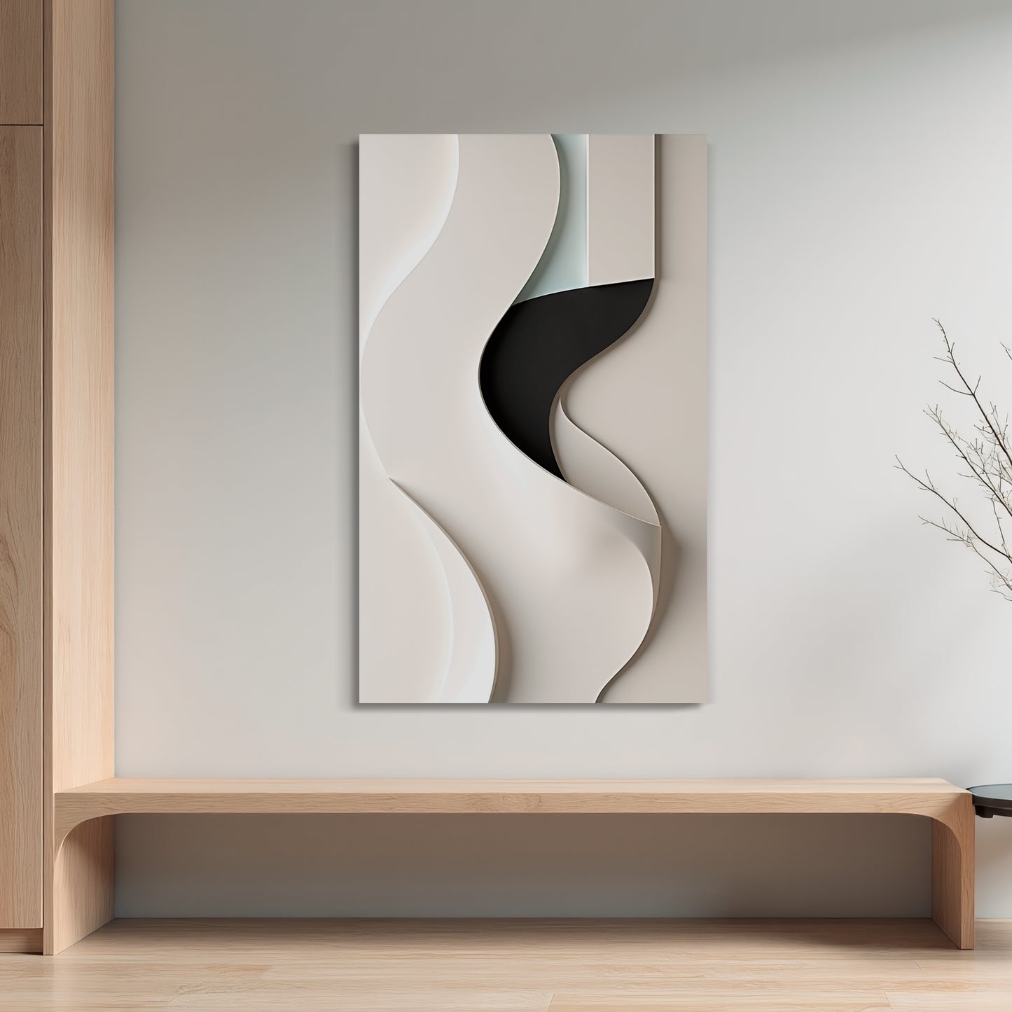 Wall Sculptures, 3D Wood Wall Art, Minimalist Wall Hanging Home Decor