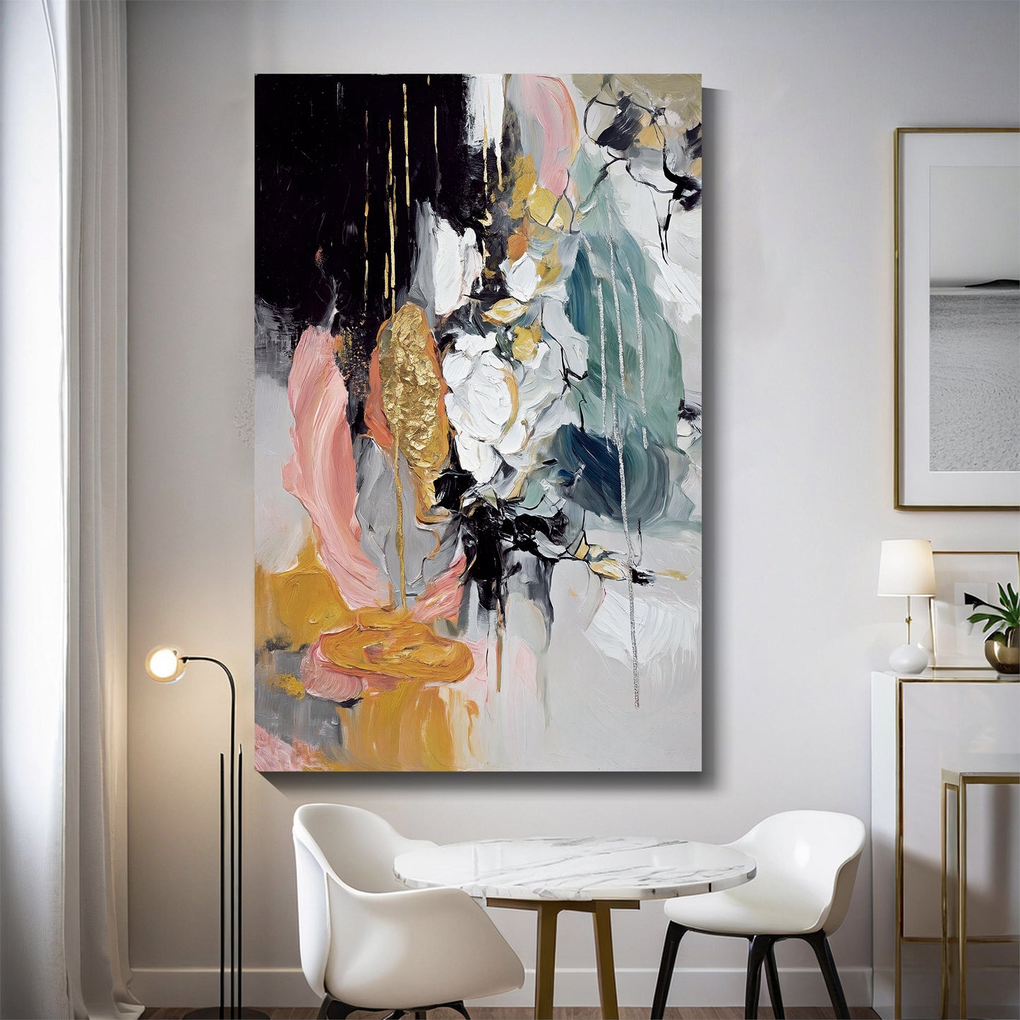 Modern abstract wall art, hand-painted oil painting