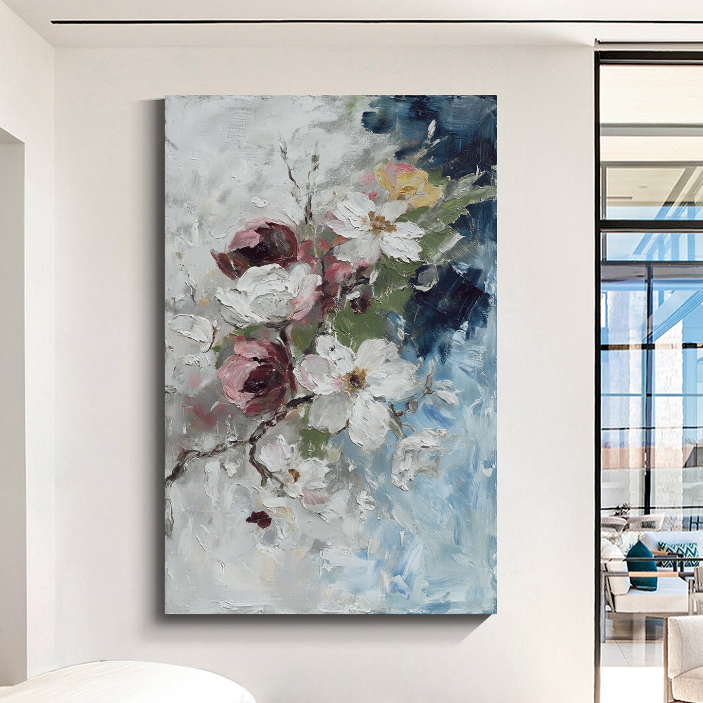 Modern abstract wall art, hand-painted oil painting