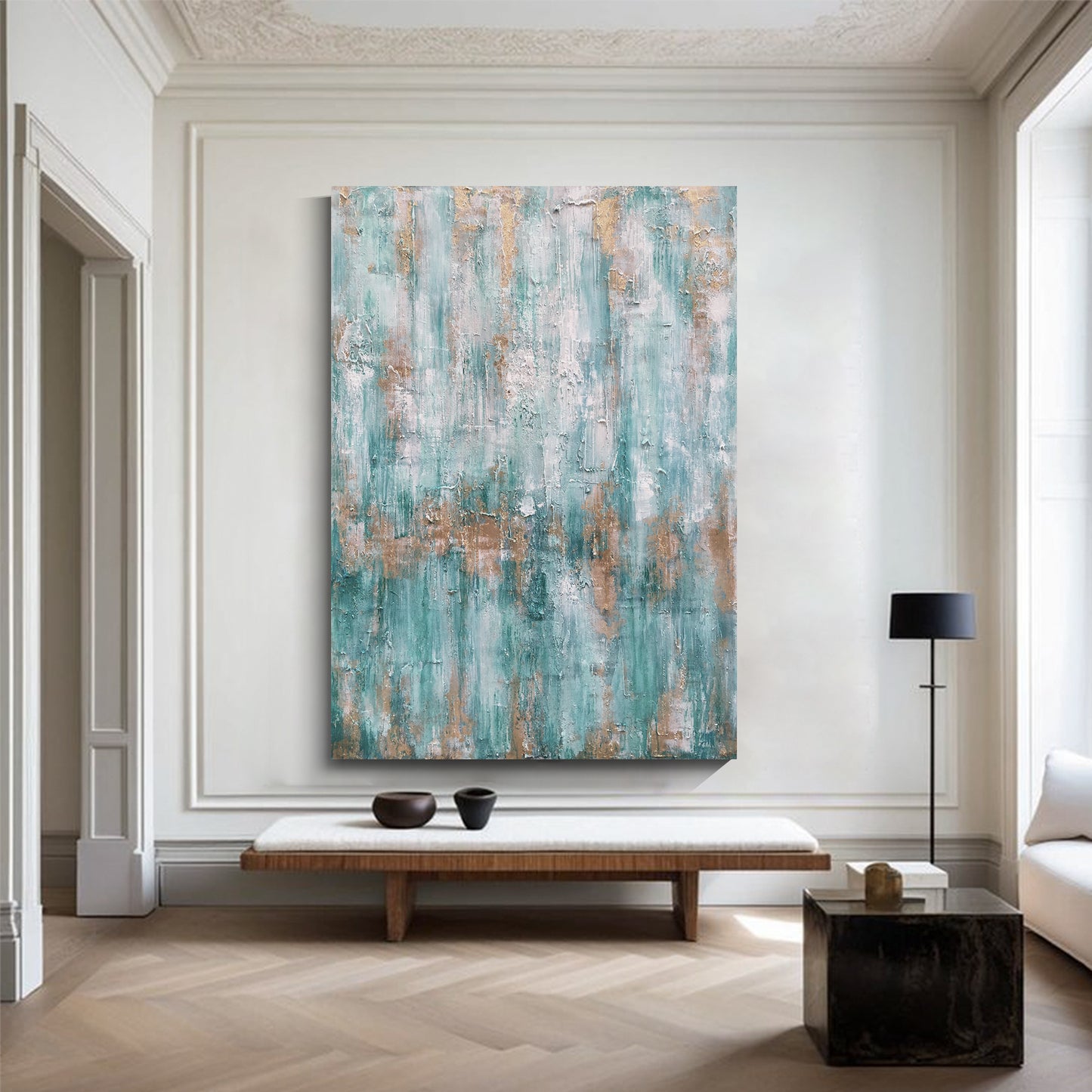 Modern abstract wall art, hand-painted oil painting