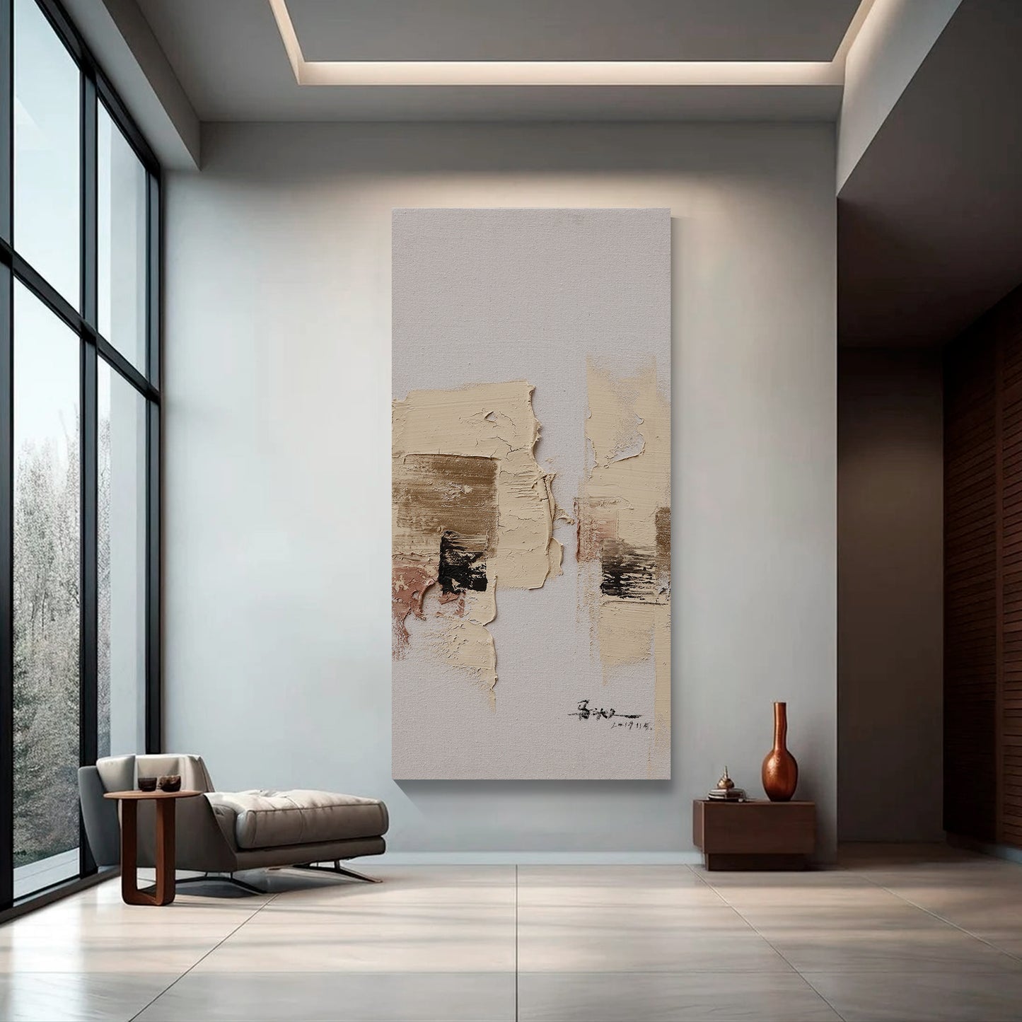Modern abstract wall art, hand-painted oil painting