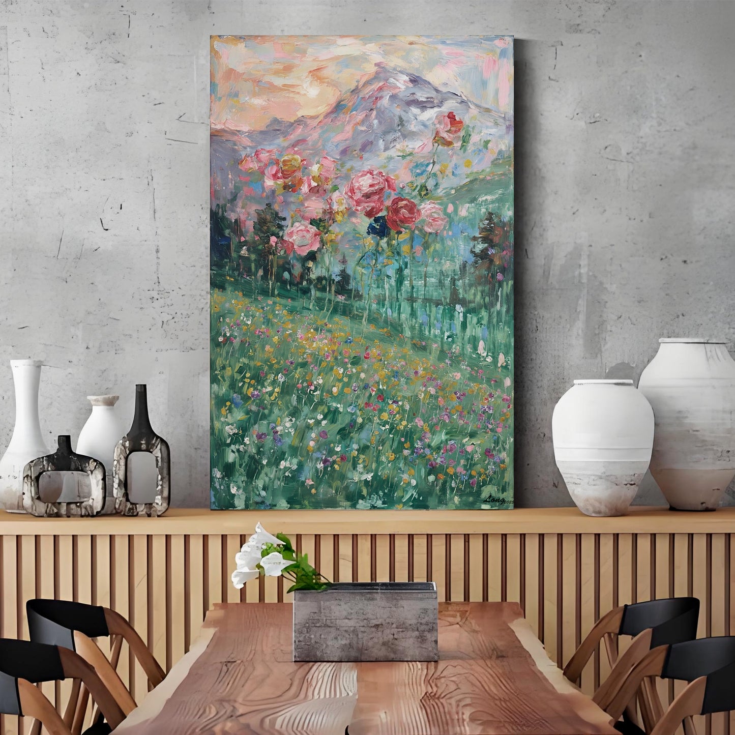Modern abstract wall art, hand-painted oil painting