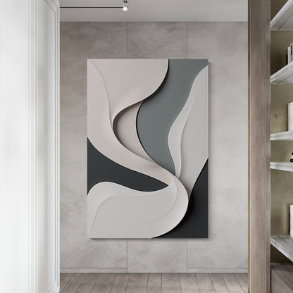Beige, black, and dark greenWall Sculptures, 3D Wood Wall Art, Minimalist Wall Hanging Home Decor