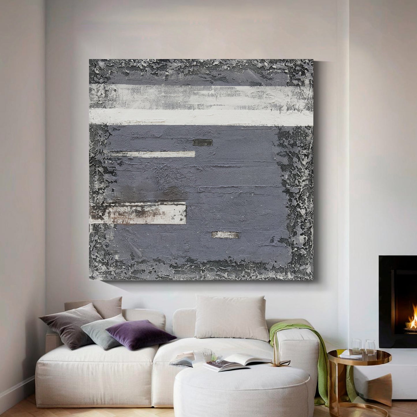 Modern abstract wall art, hand-painted oil painting