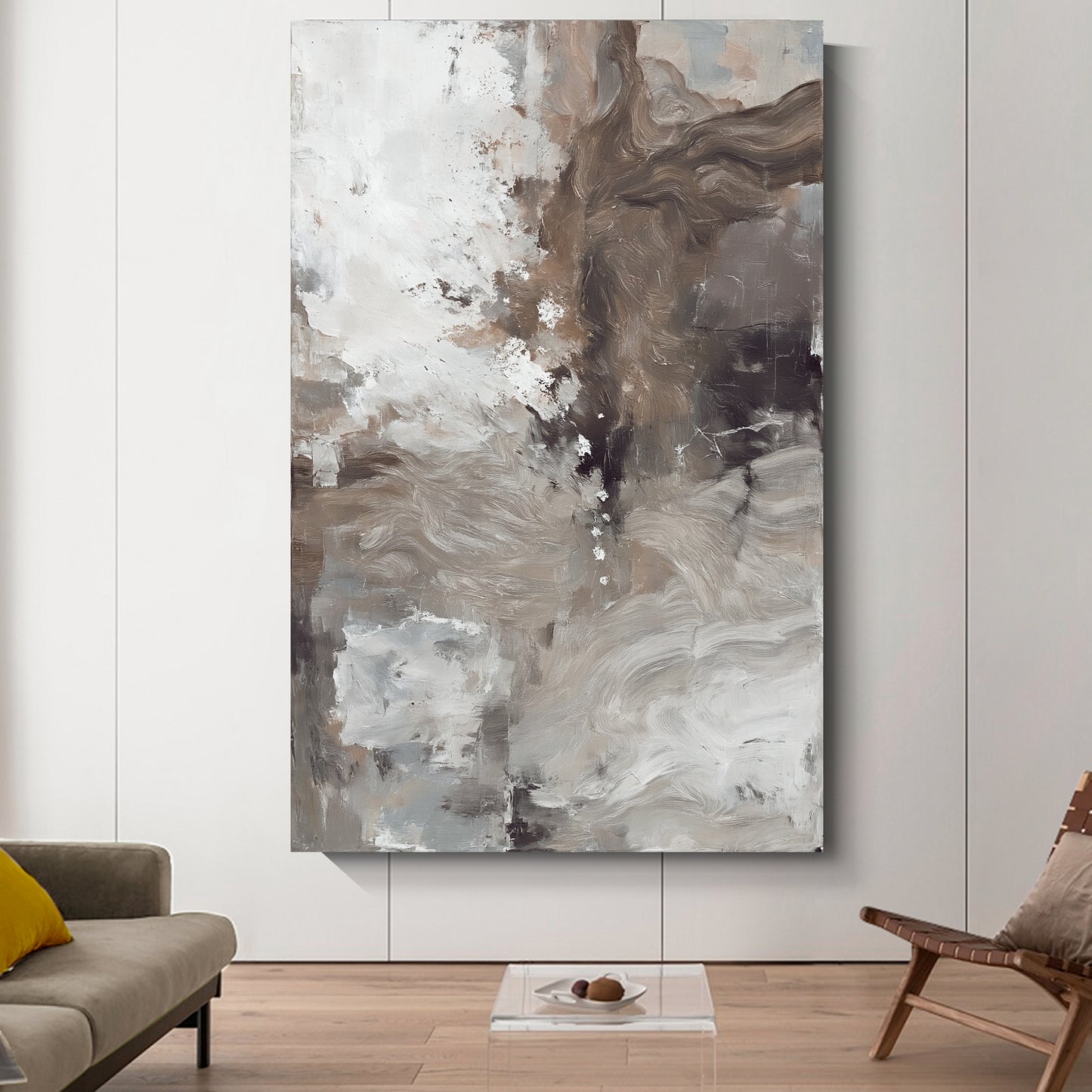 Modern abstract wall art, hand-painted oil painting