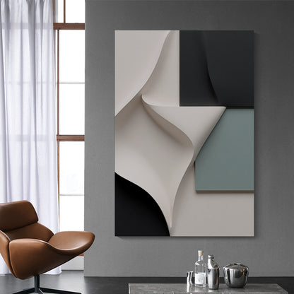 Beige, black, and dark greenWall Sculptures, 3D Wood Wall Art, Minimalist Wall Hanging Home Decor