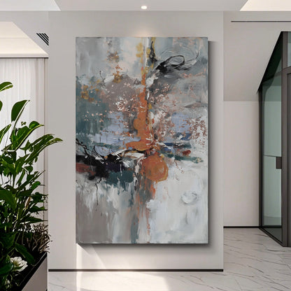 Modern abstract wall art, hand-painted oil painting