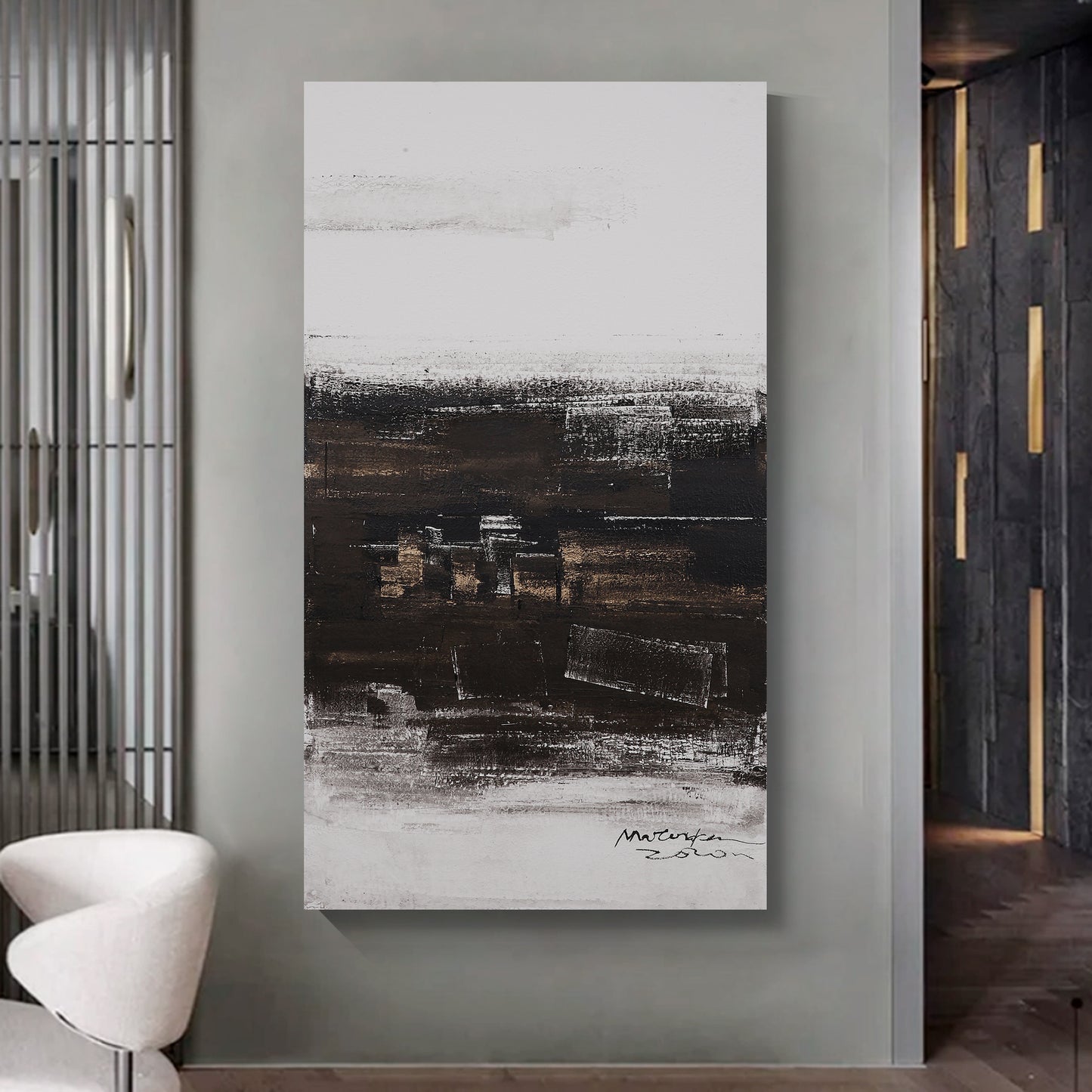 Modern abstract wall art, hand-painted oil painting