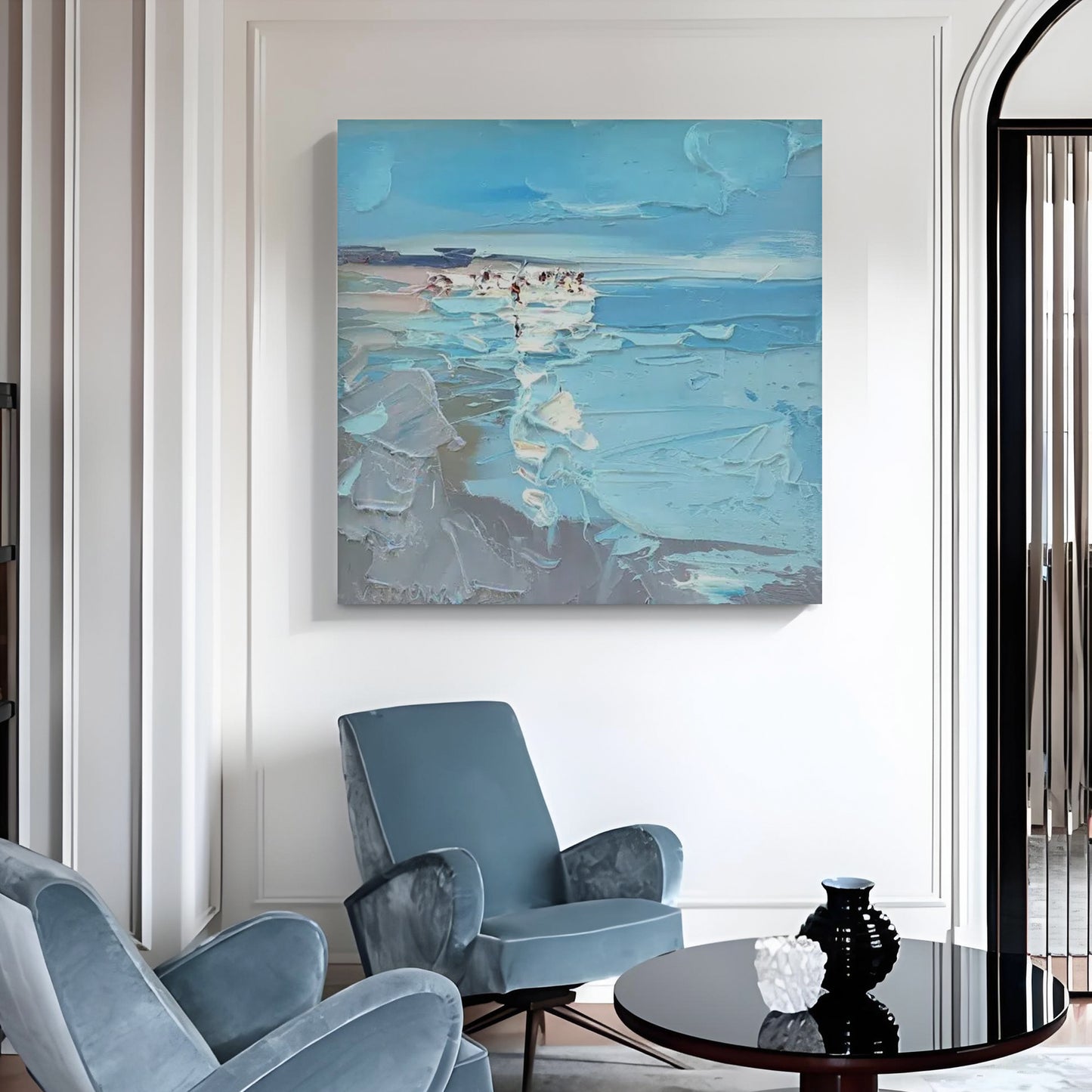 Modern abstract wall art, hand-painted oil painting