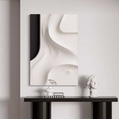 Beige and black Wall Sculptures, 3D Wood Wall Art, Minimalist Wall Hanging Home Decor