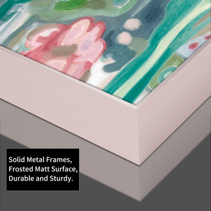 Metal Floating Picture Frame for Canvas Oil Painting, DIY Canvas Picture Frame, 1.5 Inch Depth for Canvas Prints Wall Art/Portrait/Landscape Living Room Bedroom Kitchen Decor (rose gold)