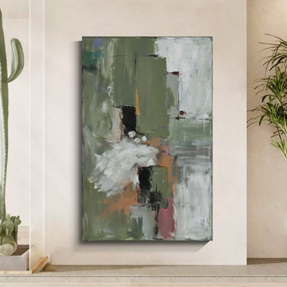 Modern abstract wall art, hand-painted oil painting