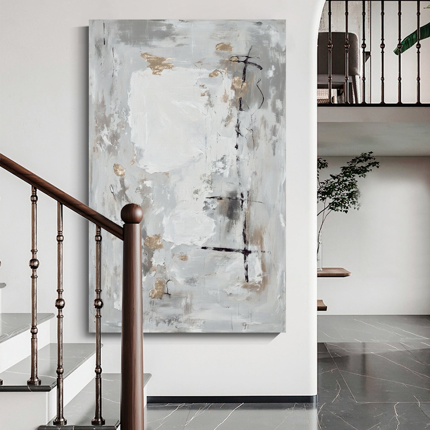 Modern abstract wall art, hand-painted oil painting