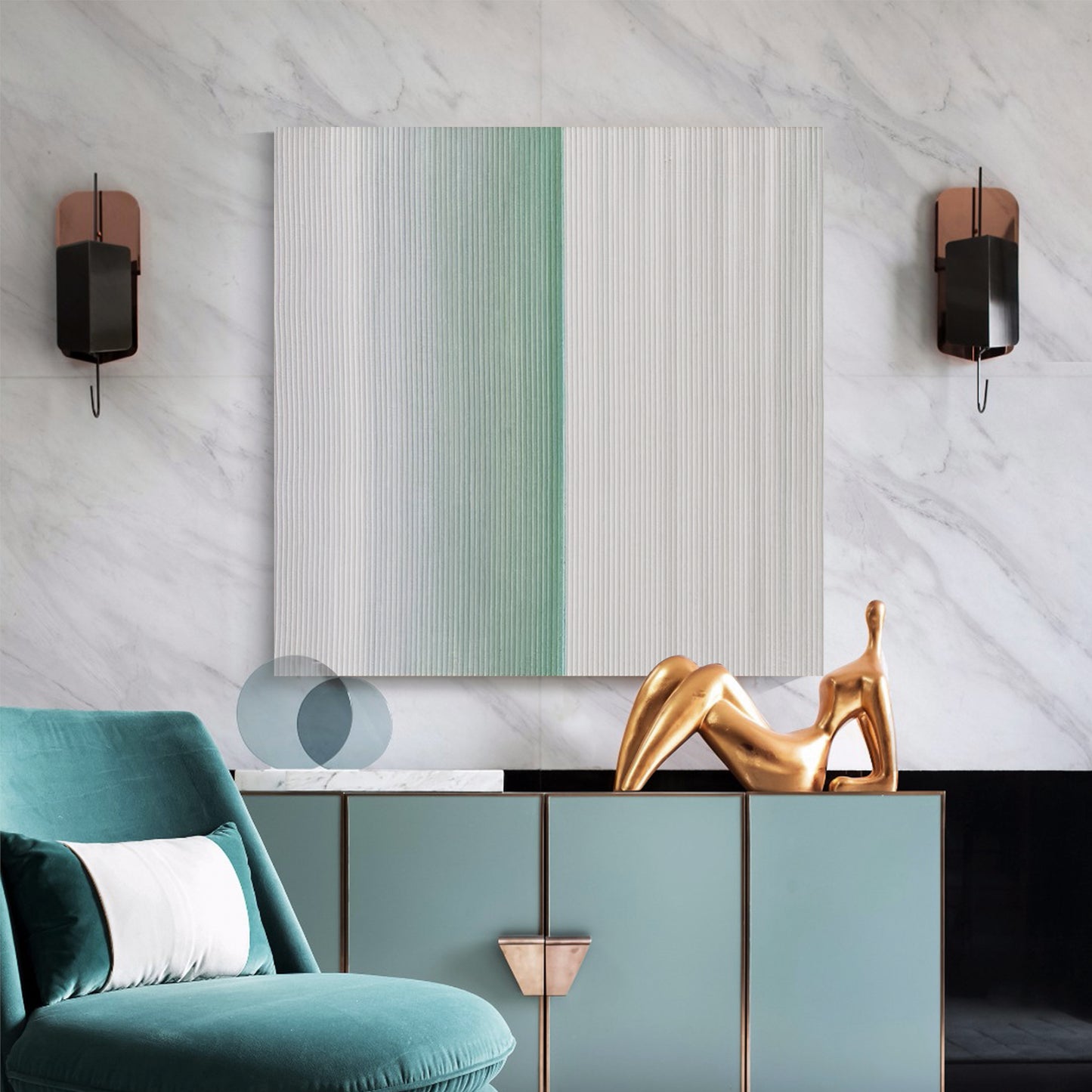 Modern minimalist hand-painted oil painting