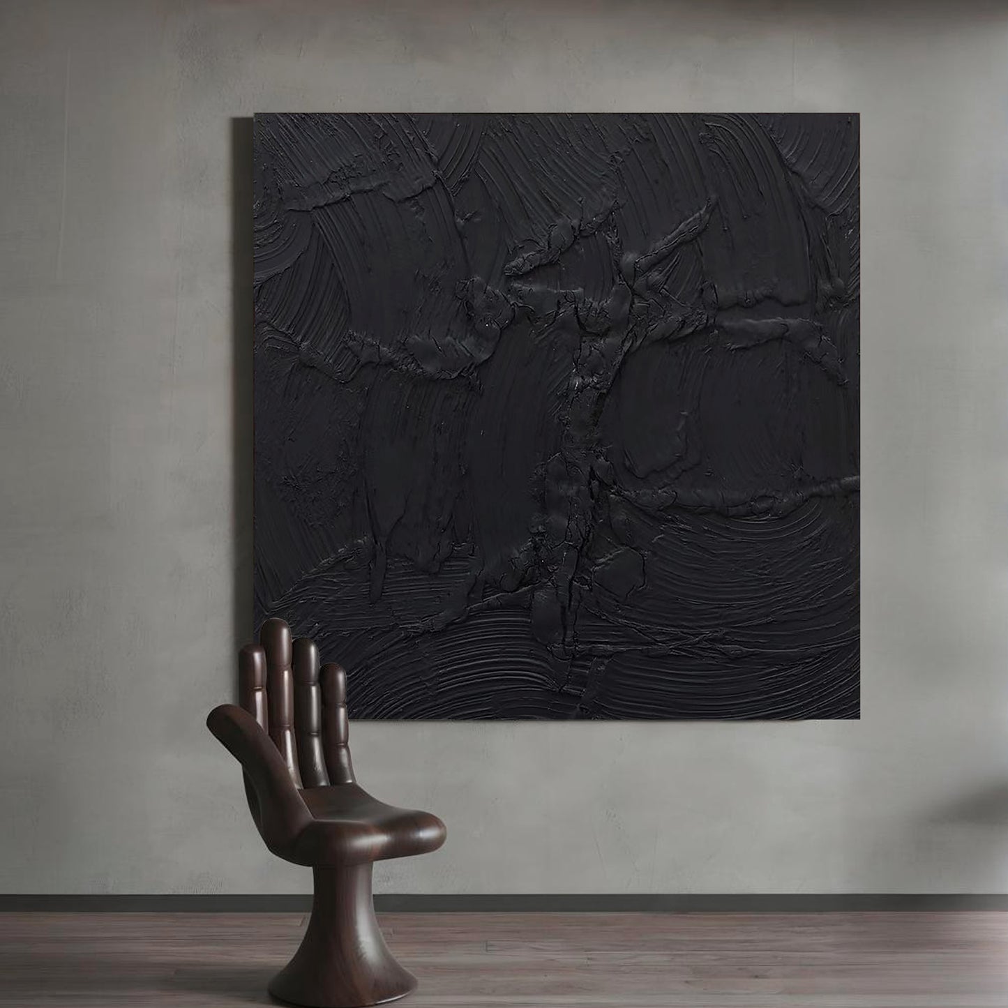 Modern abstract wall art, hand-painted oil painting