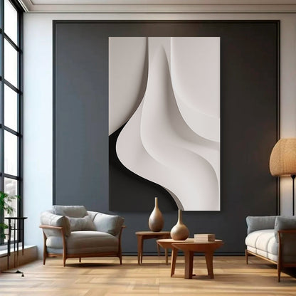 Beige and black Wall Sculptures, 3D Wood Wall Art, Minimalist Wall Hanging Home Decor