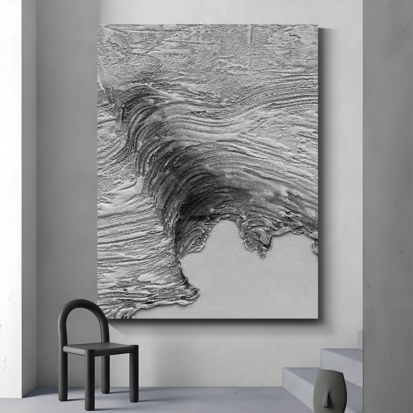 Modern abstract wall art, hand-painted oil painting