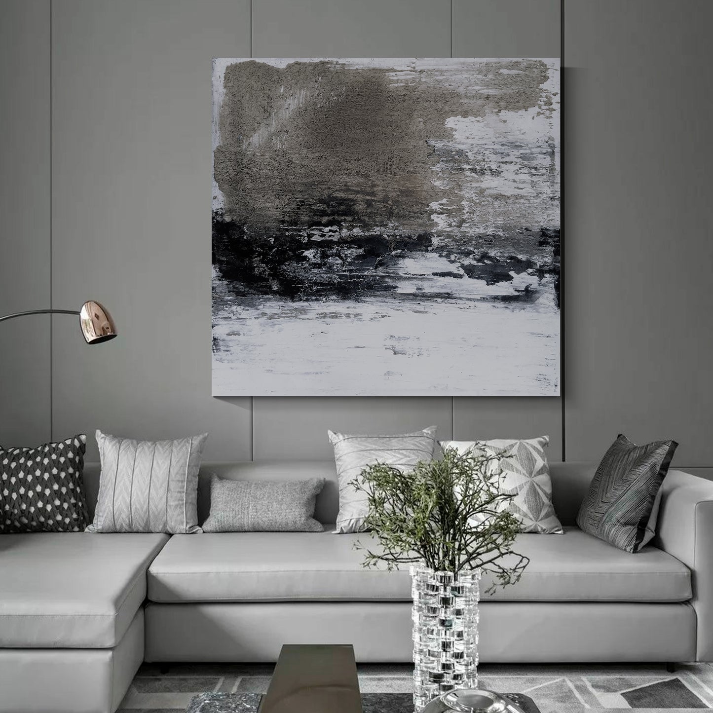 Wabi Sabi minimalist hand-painted oil painting