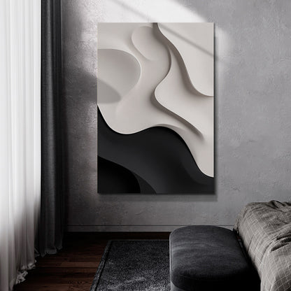 Beige and black Wall Sculptures, 3D Wood Wall Art, Minimalist Wall Hanging Home Decor