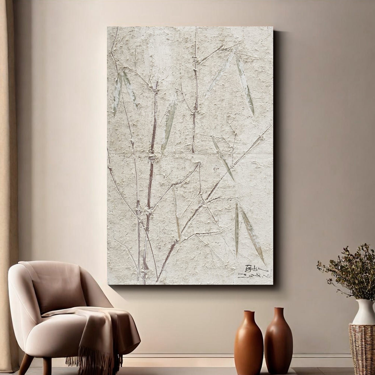 Modern abstract wall art, hand-painted oil painting