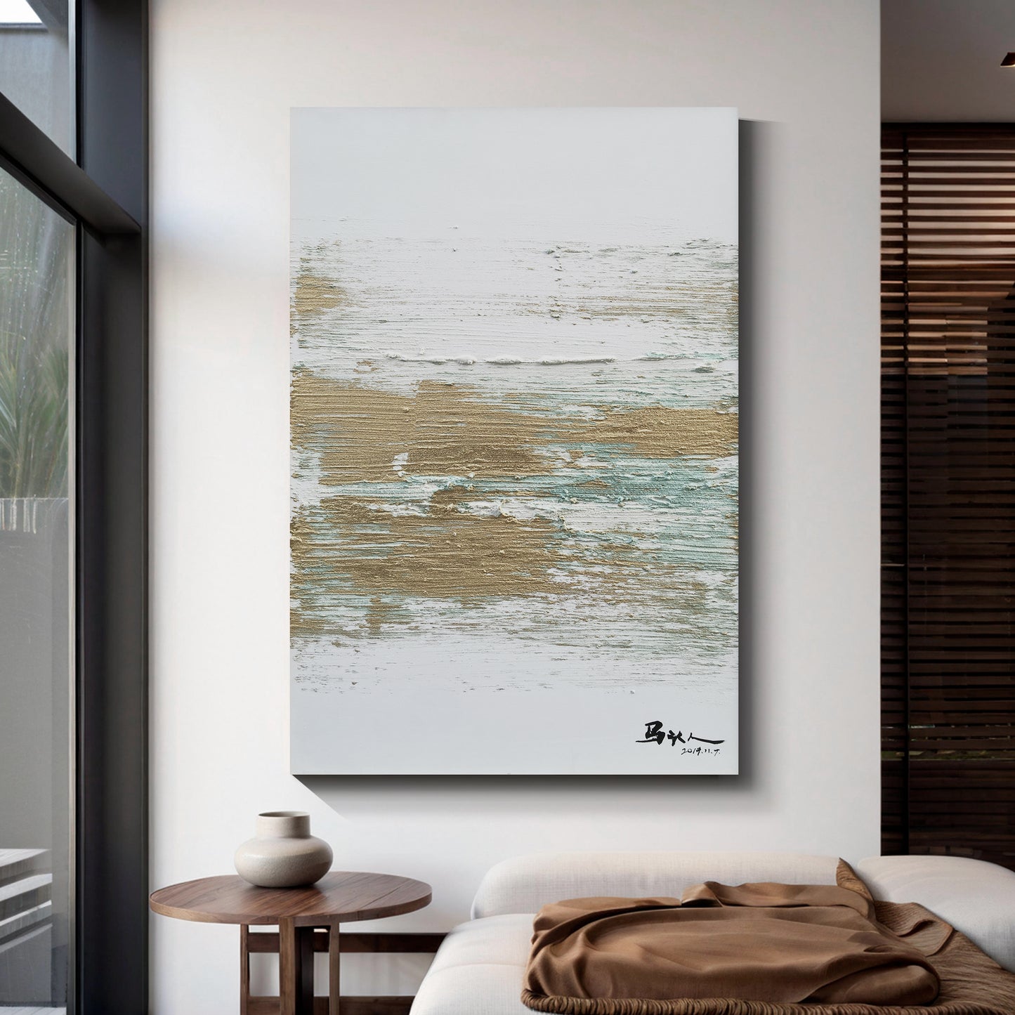 Modern abstract wall art, hand-painted oil painting