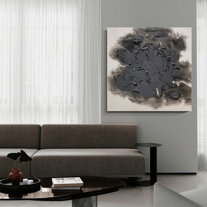 Modern abstract wall art, hand-painted oil painting