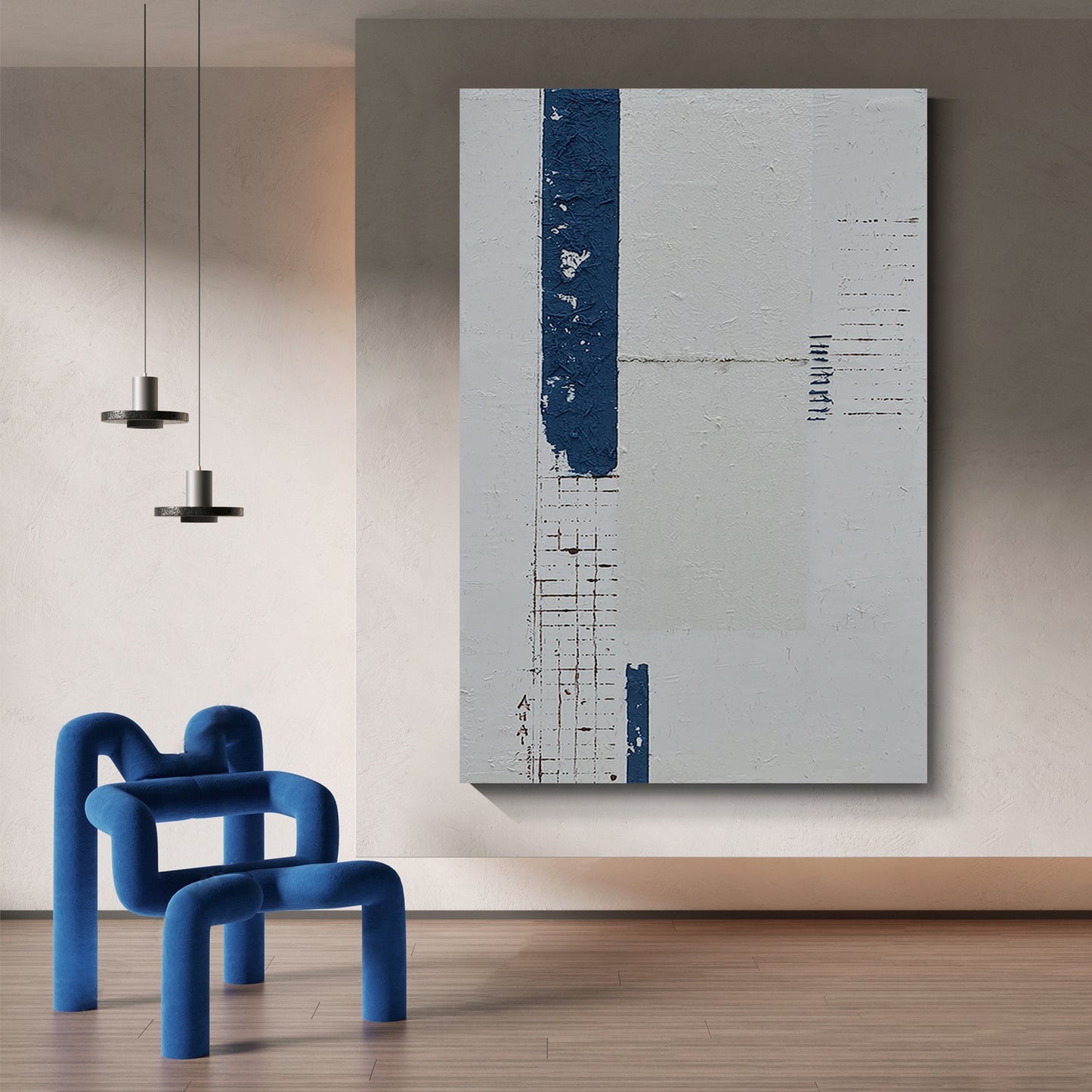 Modern abstract wall art, hand-painted oil painting