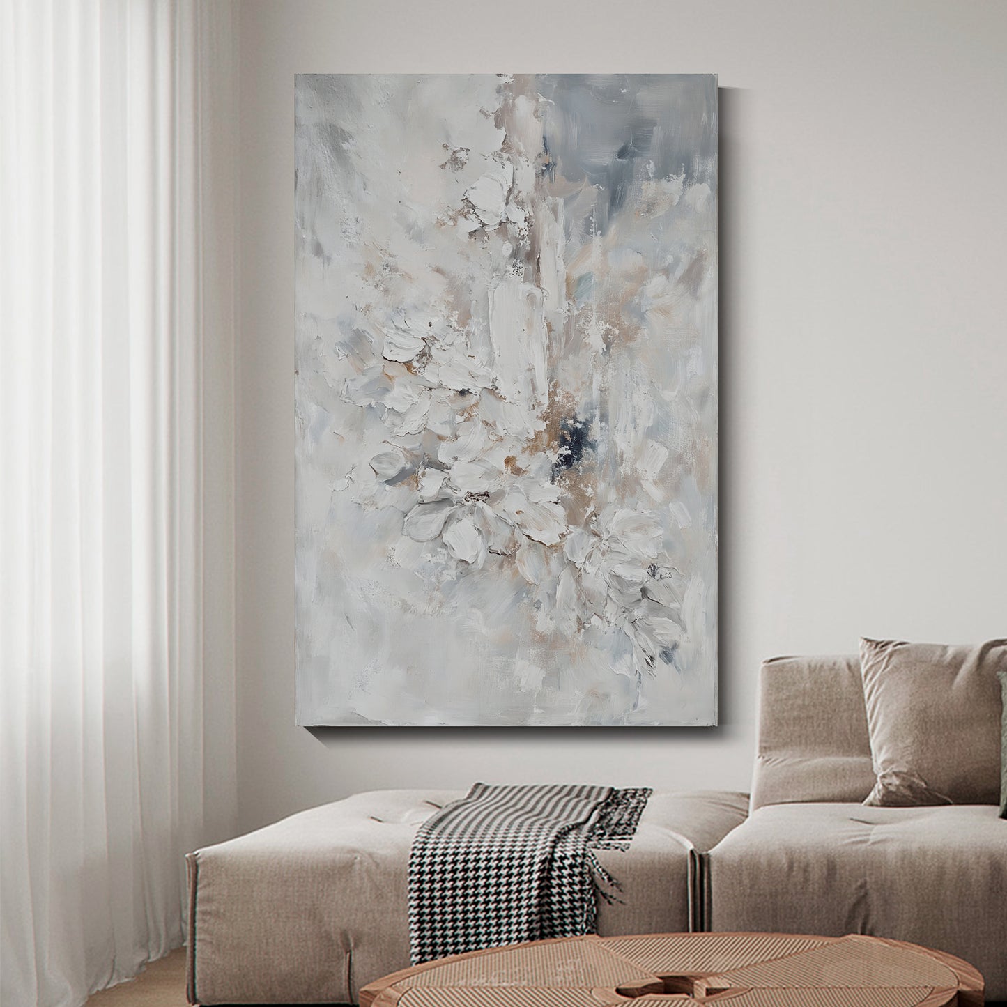 Modern abstract wall art, hand-painted oil painting