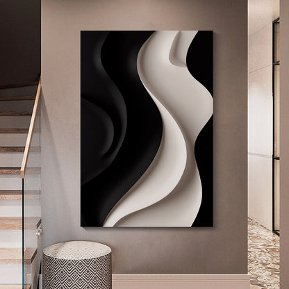 Beige and black Wall Sculptures, 3D Wood Wall Art, Minimalist Wall Hanging Home Decor