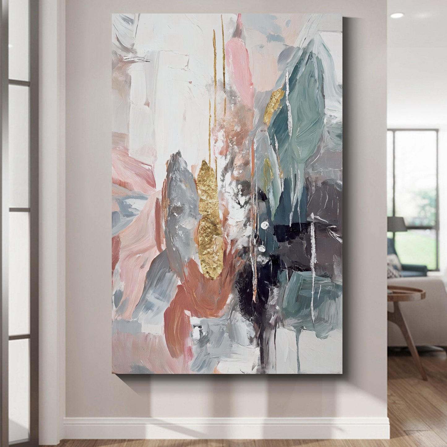 Modern abstract wall art, hand-painted oil painting