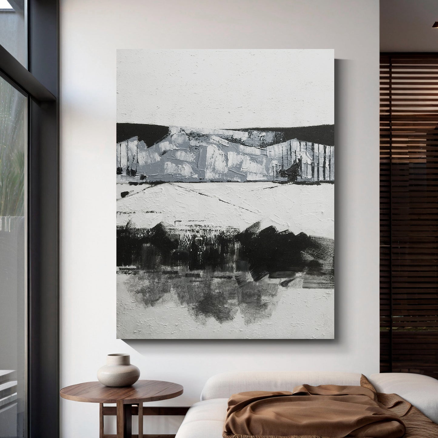 Modern abstract wall art, hand-painted oil painting