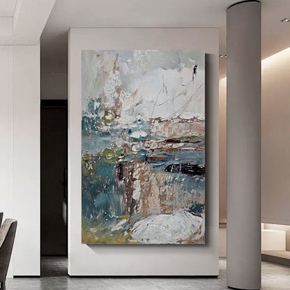 Modern abstract wall art, hand-painted oil painting